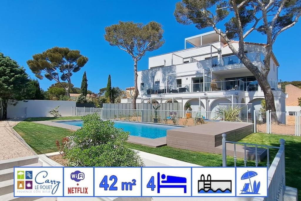 Magnifique T2 - Les Pieds Dans L'Eau Piscine/Plage Carry-le-Rouet Exterior photo
